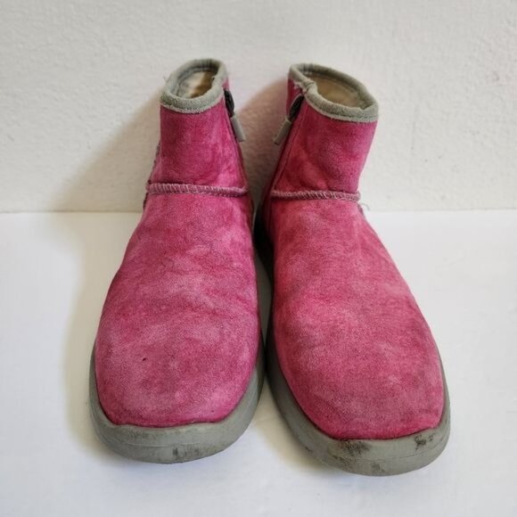 Ugg Australia Girls Boots Pink & Grey - Picture 2 of 13